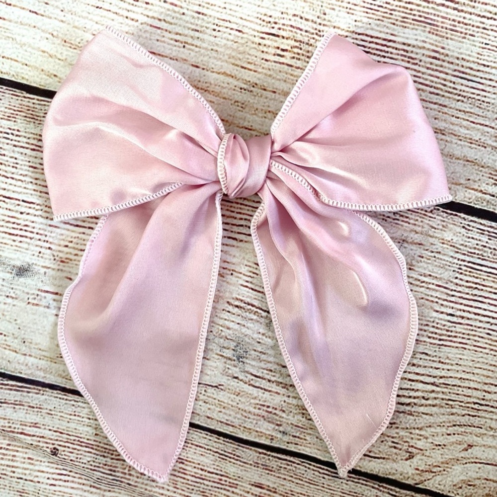Pink Silky Hair Bow